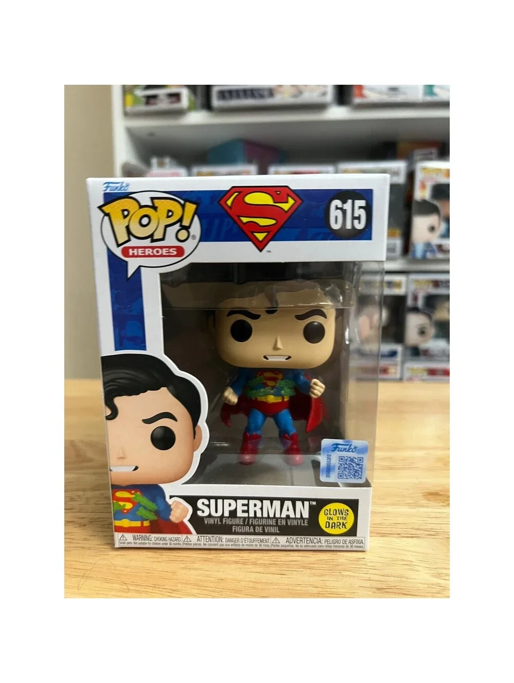 NEW IN HAND LIMITED EDITION GLOW Superman Breaking Chains Funko Pop #615 DC GITD